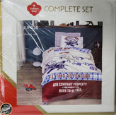 ست کاور لحاف پنبه دوزی یک نفره (سه تکه) Compete Seti Junior -Flying Gri