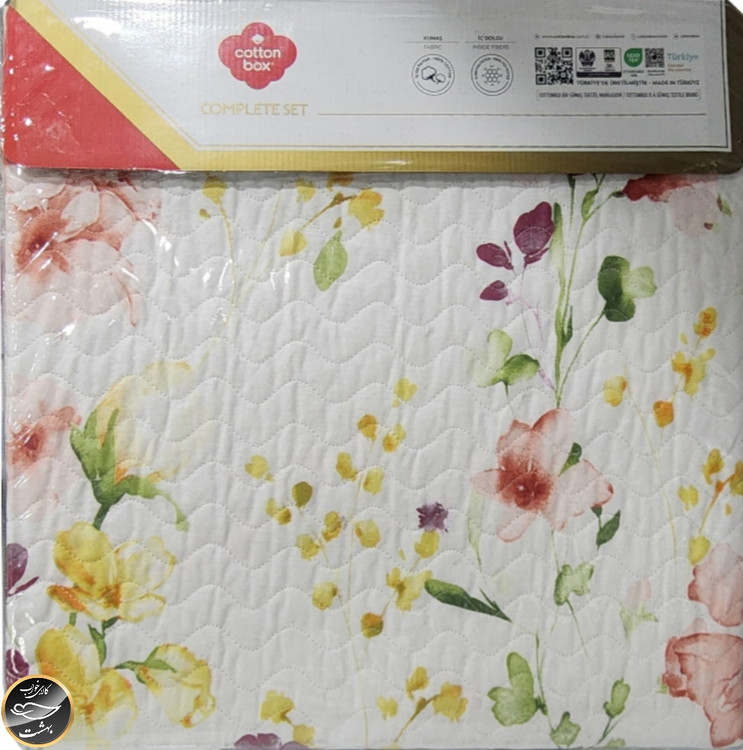 ست کاور لحاف پنبه دوزی یک نفره (سه تکه) Compete Seti Mode Line - Emma Somon