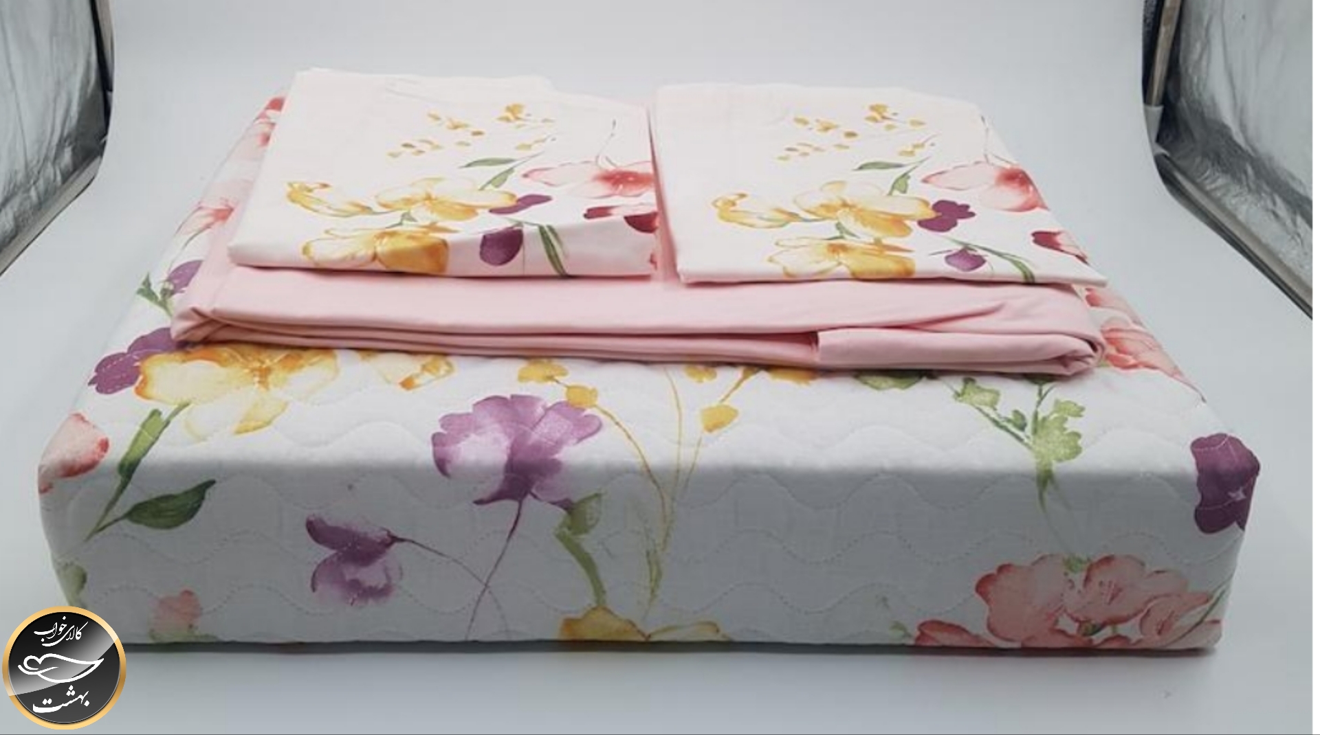 ست کاور لحاف پنبه دوزی یک نفره (سه تکه) Compete Seti Mode Line - Emma Somon