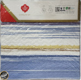 ست کاور لحاف پنبه دوزی یک نفره (سه تکه) Compete Seti Maritime - Moreno Mavi