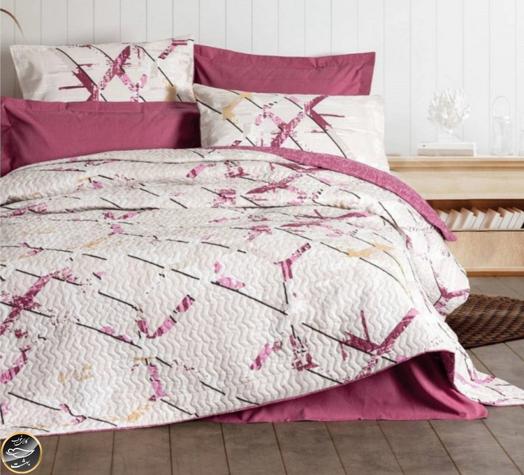 ست کاور لحاف پنبه دوزی یک نفره (سه تکه) Compete Seti Mode Line - Renata Murdum