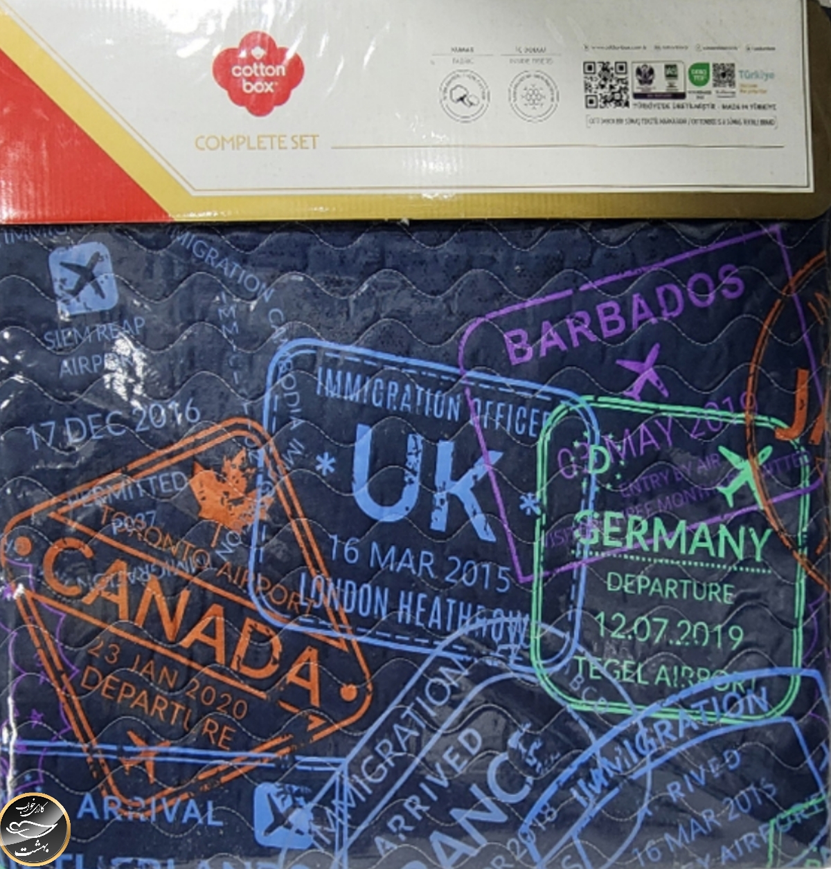 ست کاور لحاف پنبه دوزی یک نفره (سه تکه) Compete Seti Grils & Boys - Pleds Tarcin