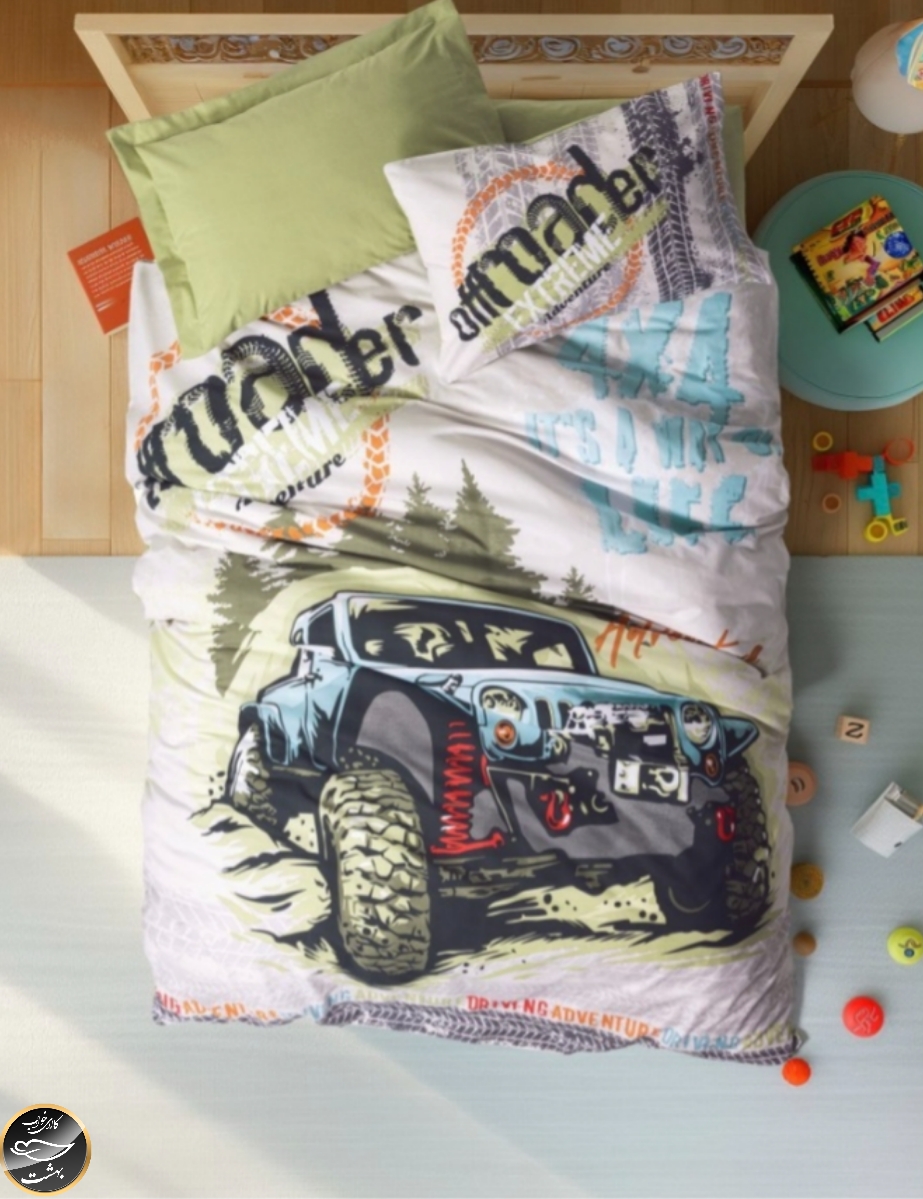 ست کاور لحاف یک نفره (سه تکه) Junior - Adventure Yesil
