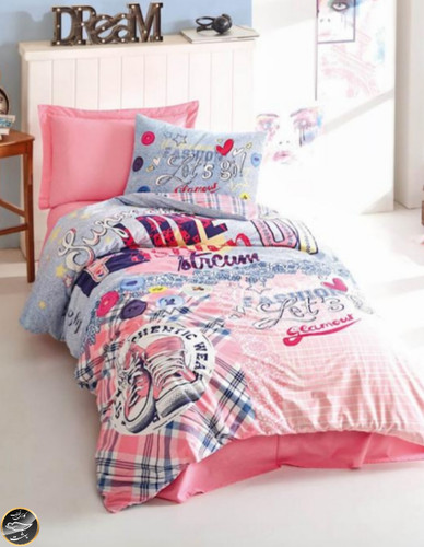 ست کاور لحاف یک نفره (سه تکه) Girls & Boys - Superstar Pembe