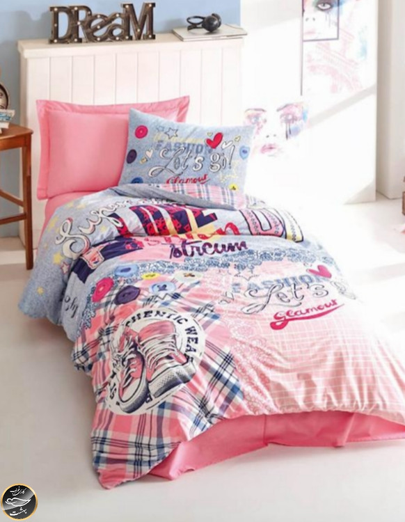 ست کاور لحاف یک نفره (سه تکه) Girls & Boys - Superstar Pembe