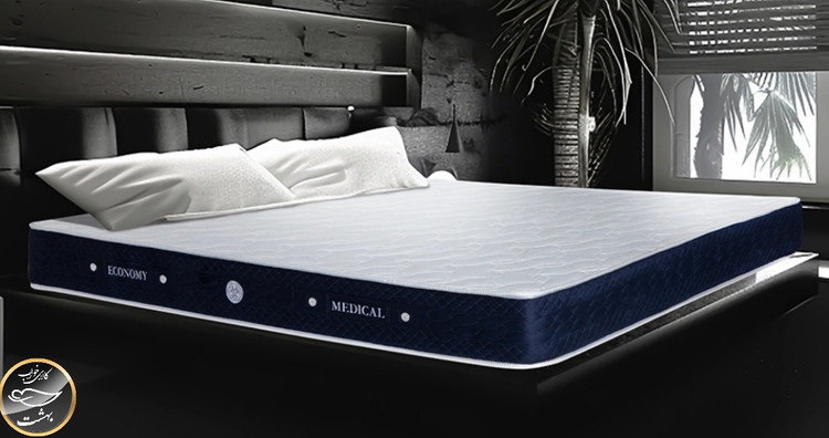 تشک مدیکال اقتصادی دو نفره سایز 180x200 سانتی متر بدون مموری فوم (فول طبی - بدون فنر)