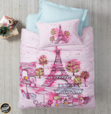 ست کاور لحاف یک نفره (سه تکه) Girls & Boys - Corisa Pembe