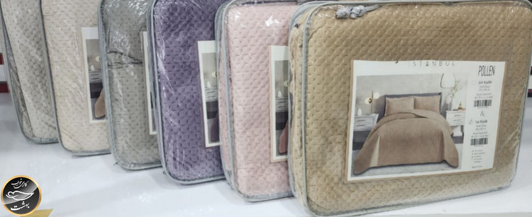 روتختی یک نفره پنبه دوزی ترک (دو تکه - طوسی روشن )