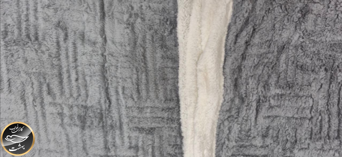 پتو دونفره پشت تدی (طوسی تیره)