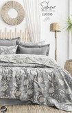 ست کاور لحاف دونفره مدل Lusso Gri برند شاهسر ترک (شش تکه - طوسی)