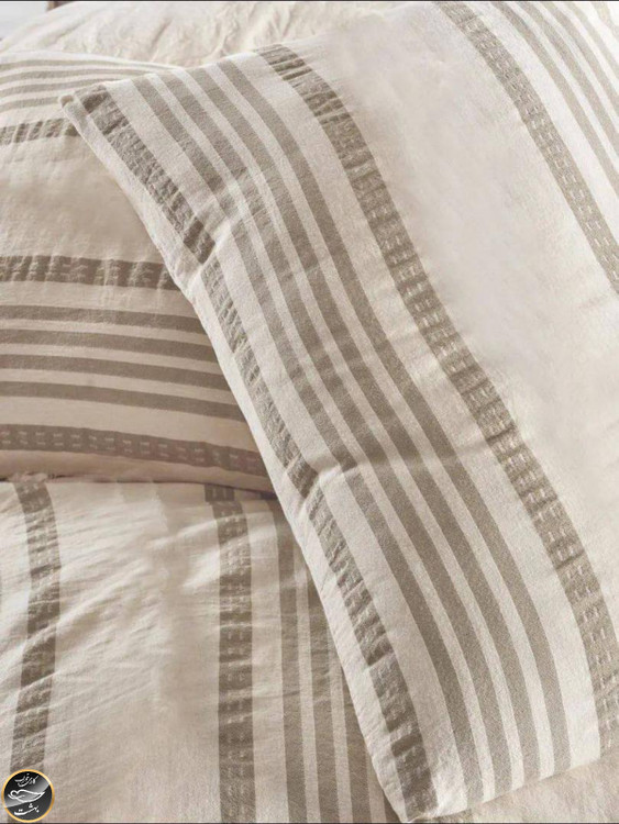 ست کاور لحاف دونفره مدل Nidus Vizon برند شاهسر ترک (چهار تکه - بژ)