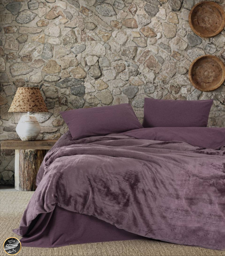 ست کاور لحاف دونفره مخمل Velvet - Flossy Murdum (چهار تکه - بنفش)