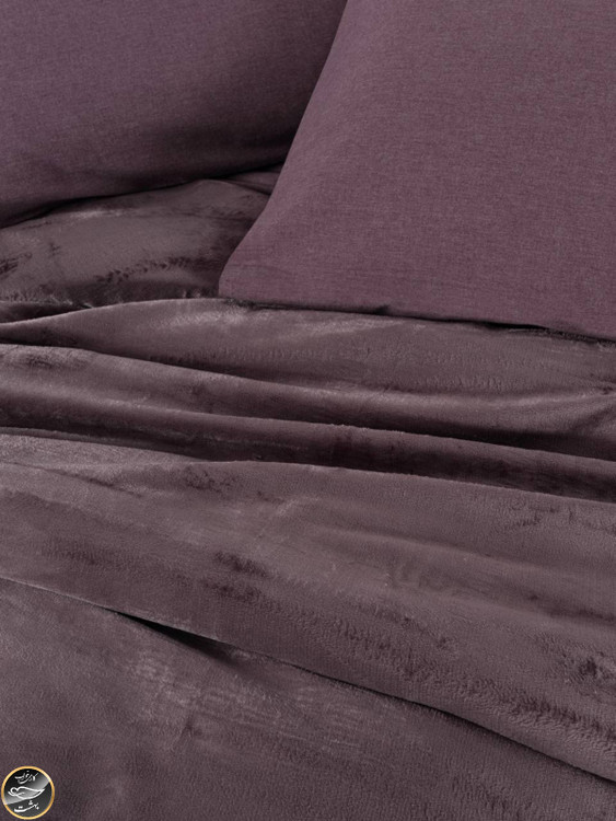 ست کاور لحاف دونفره مخمل Velvet - Flossy Murdum (چهار تکه - بنفش)