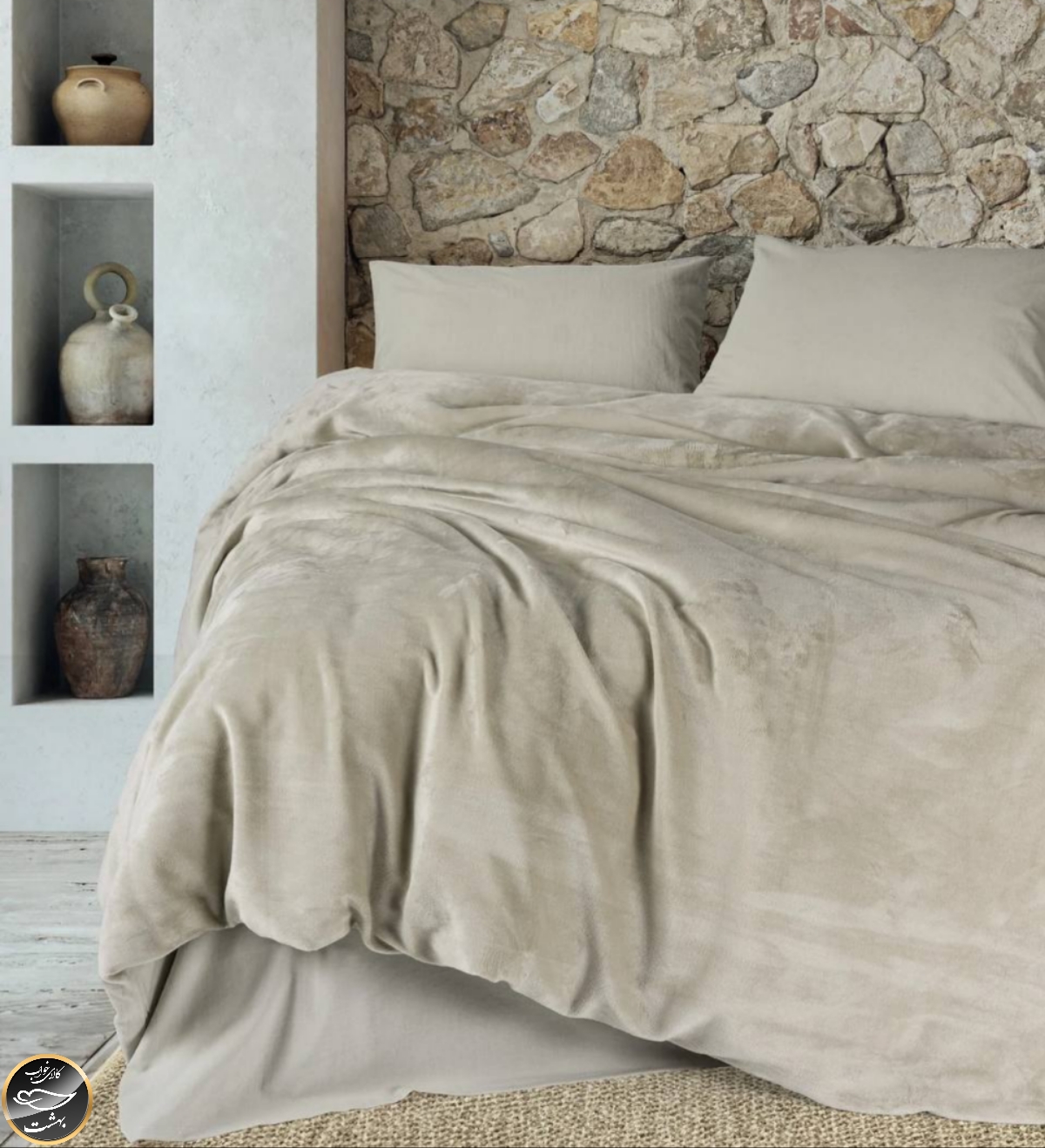 ست کاور لحاف دونفره مخمل Velvet - Flossy Tas  (چهار تکه)