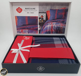 ست کاور لحاف یک نفره (سه تکه) Masculine - Abel Kirmizi