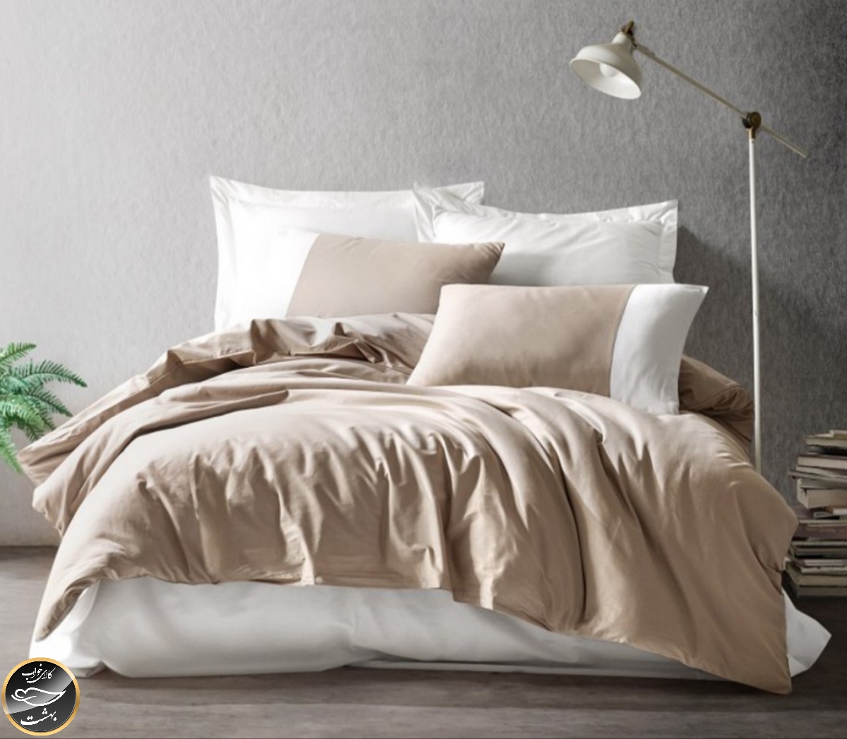 ست کاور لحاف یک نفره (سه تکه) Plain - Vizon Kremست کاور لحاف یک نفره (سه تکه) Plain - Vizon Krem