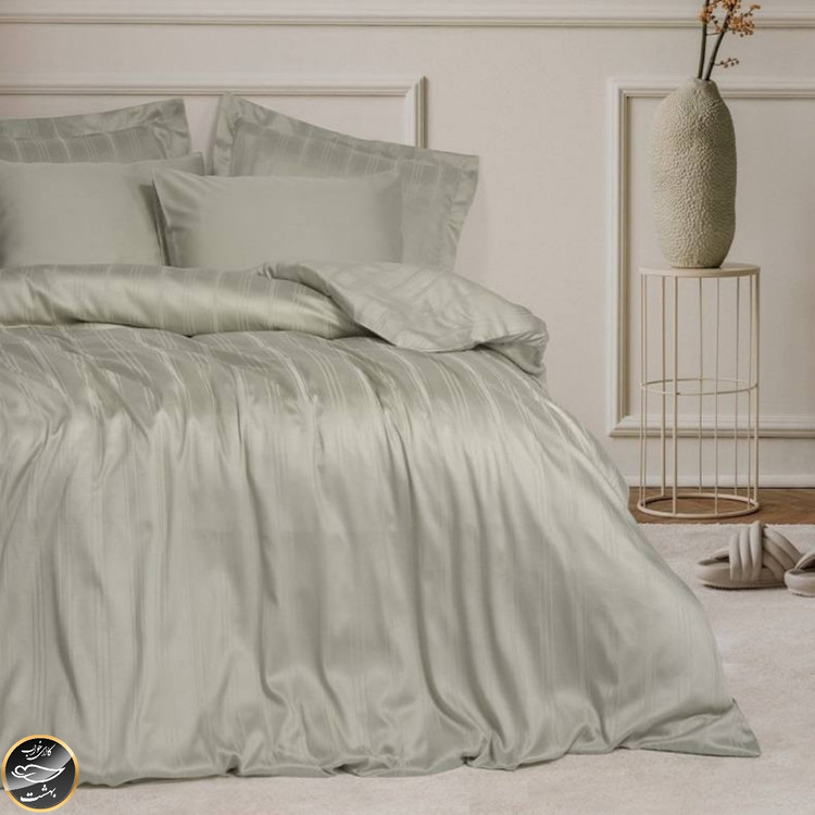 ست کاور لحاف ساتن دونفره Smart Bamboo مدل Smart Bamboo - Bej (شش تکه - بژ)