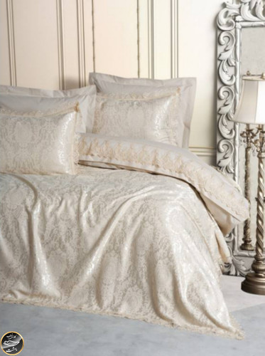 ست کاور لحاف دونفره Chi Chi مدل Silva Cappuccino (هفت تکه)