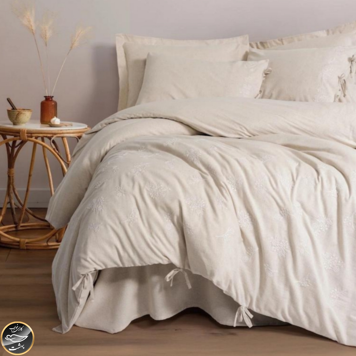 ست کاور لحاف دونفره Esmira مدل Esmira Bej (شش تکه - بژ)