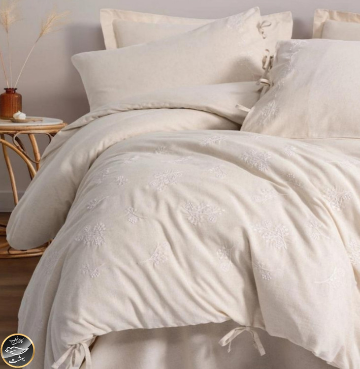 ست کاور لحاف دونفره Esmira مدل Esmira Bej (شش تکه)