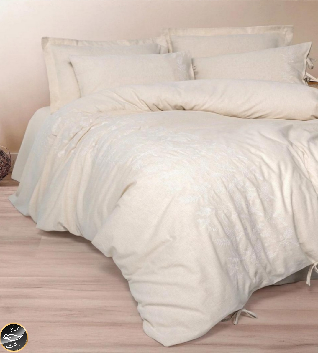 ست کاور لحاف دونفره Kivora مدل Kivora Bej (شش تکه - بژ)