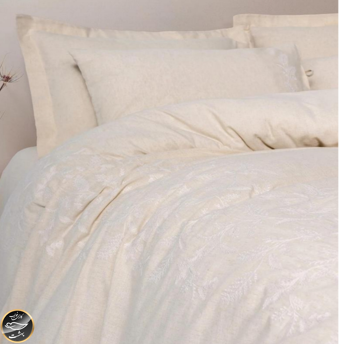 ست کاور لحاف دونفره Kivora مدل Kivora Bej (شش تکه - بژ)