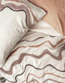 ست کاور لحاف دونفره برجسته Puff Nakisli مدل Molende Karamel (شش تکه)