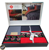 ست کاور لحاف یک نفره (سه تکه) Folk Art - Lienzo Antrasit