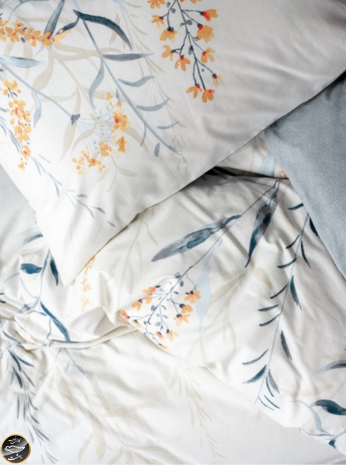 ست کاور لحاف یک نفره (سه تکه) Mode Line - Hidera Indigo