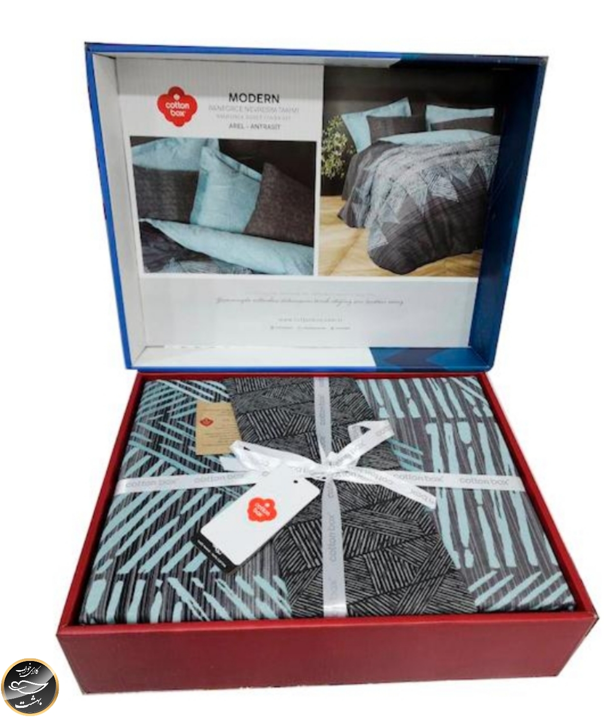 ست کاور لحاف دونفره Modern - Arel Antrasit (چهار تکه)