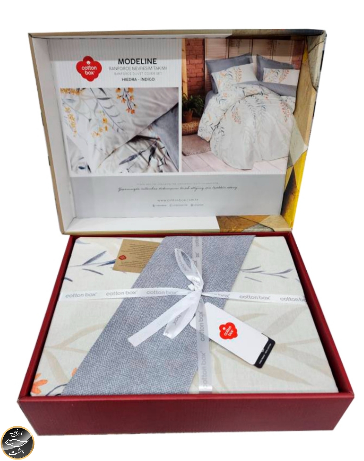 ست کاور لحاف دونفره Mode Line - Hiedra Indigo (چهار تکه)