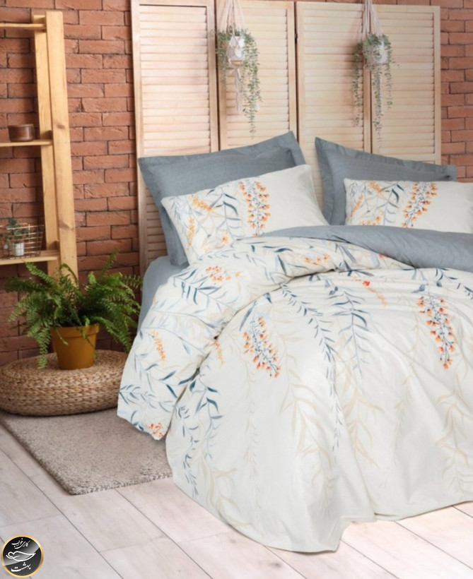 ست کاور لحاف دونفره Mode Line - Hiedra Indigo (چهار تکه)