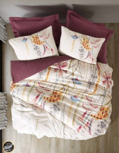 ست کاور لحاف دونفره Mode Line - Flos Bordo (چهار تکه)