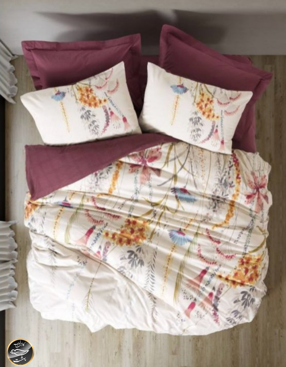 ست کاور لحاف دونفره Mode Line - Flos Bordo (چهار تکه)
