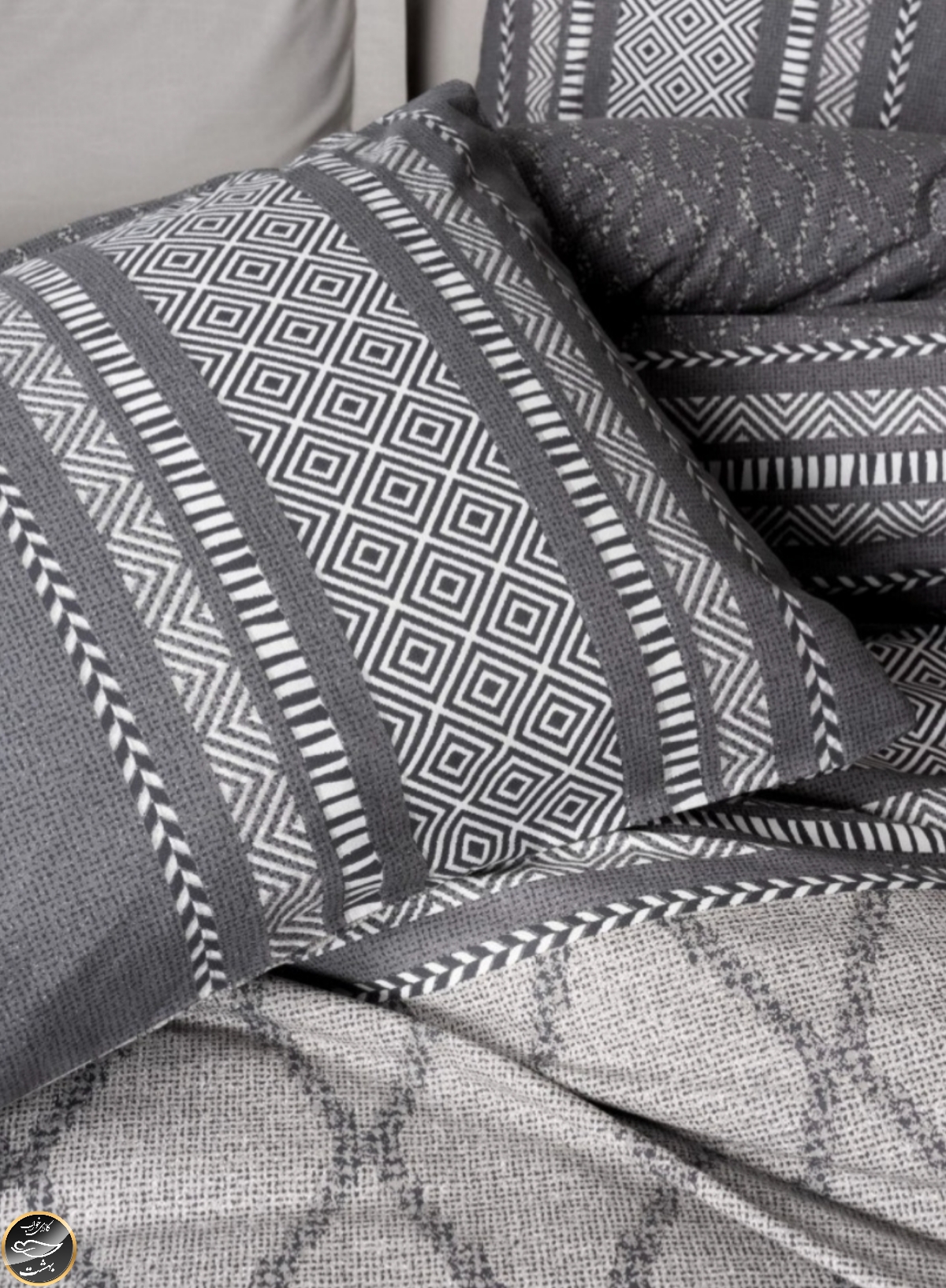 ست کاور لحاف دونفره Toprak - Tonnia Vizon (چهار تکه)