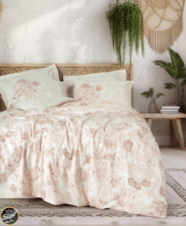 ست کاور لحاف دونفره Dual - Vestige Bej (چهار تکه)