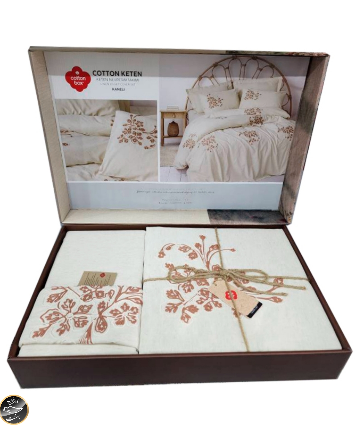 ست کاور لحاف دونفره Cotton Keten - Kaneli (شش تکه)