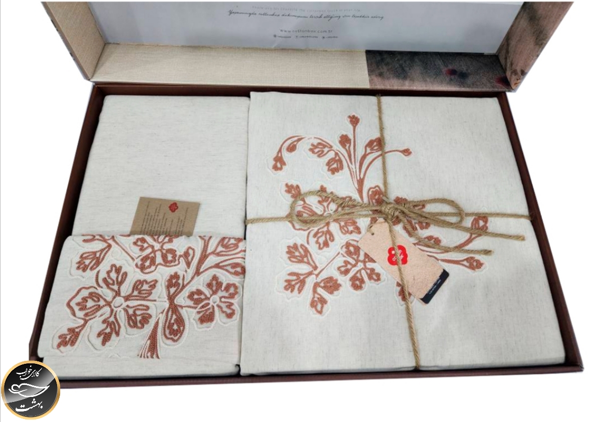 ست کاور لحاف دونفره Cotton Keten - Kaneli (شش تکه)
