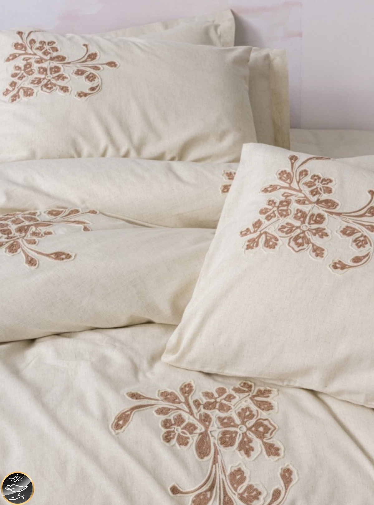 ست کاور لحاف دونفره Cotton Keten - Kaneli (شش تکه)