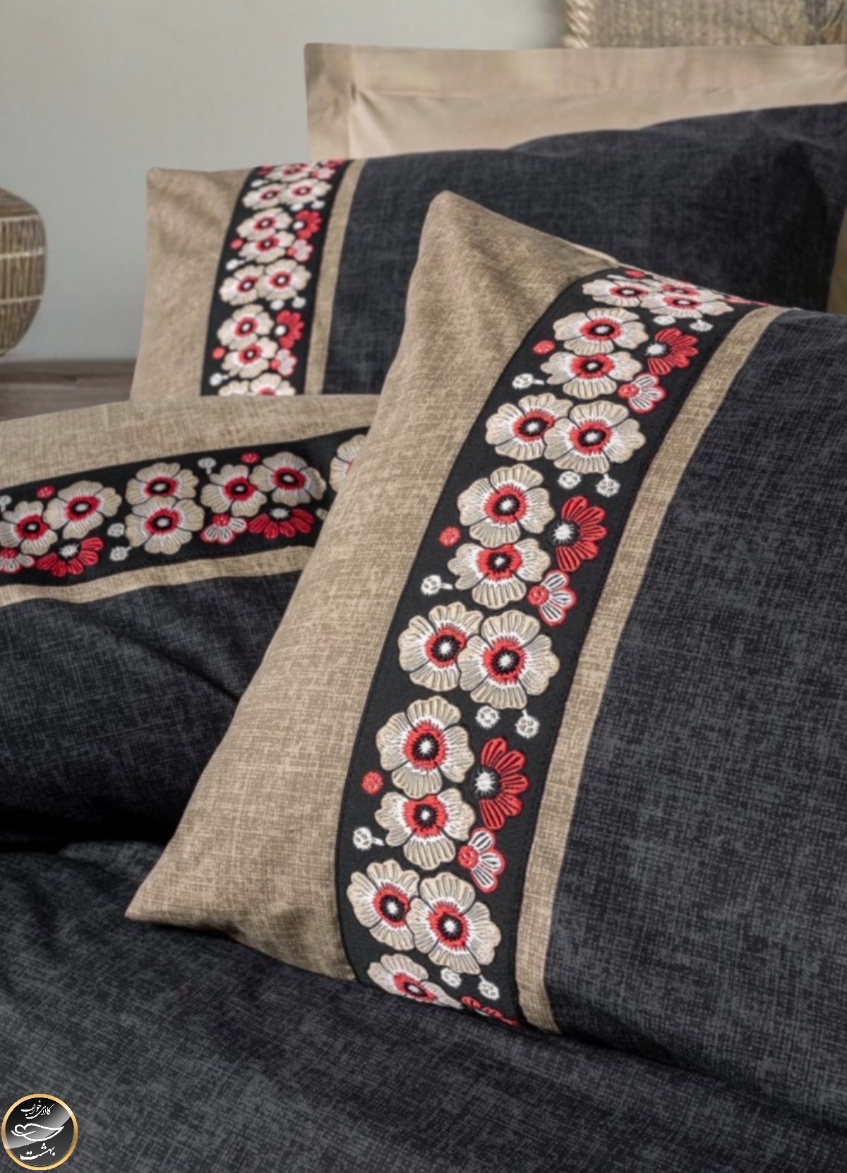 ست کاور لحاف دونفره Folk Art - Yamka Bej (چهار تکه)