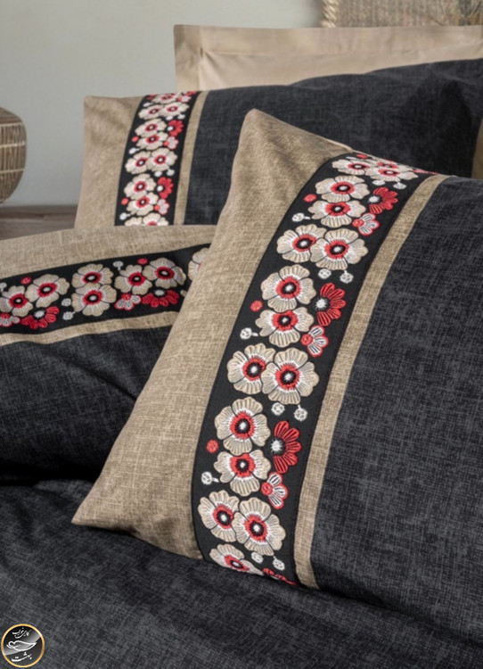 ست کاور لحاف دونفره Folk Art - Yamka Bej (چهار تکه)