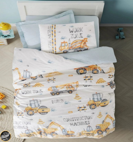 ست کاور لحاف یک نفره (سه تکه) Junior- Buildo Mavi