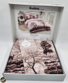 ست کاور لحاف دونفره Wood Kahve (چهار تکه)