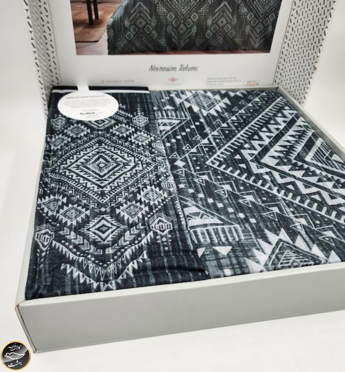 ست کاور لحاف دونفره Boucle Gri (چهار تکه)