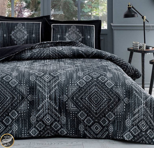 ست کاور لحاف دونفره Boucle Gri (چهار تکه)