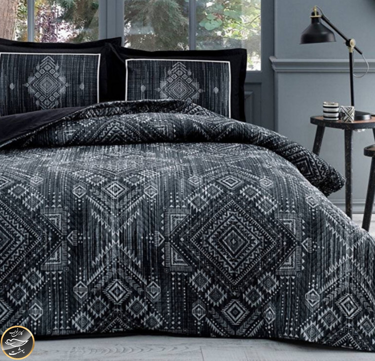 ست کاور لحاف دونفره Boucle Gri (چهار تکه)