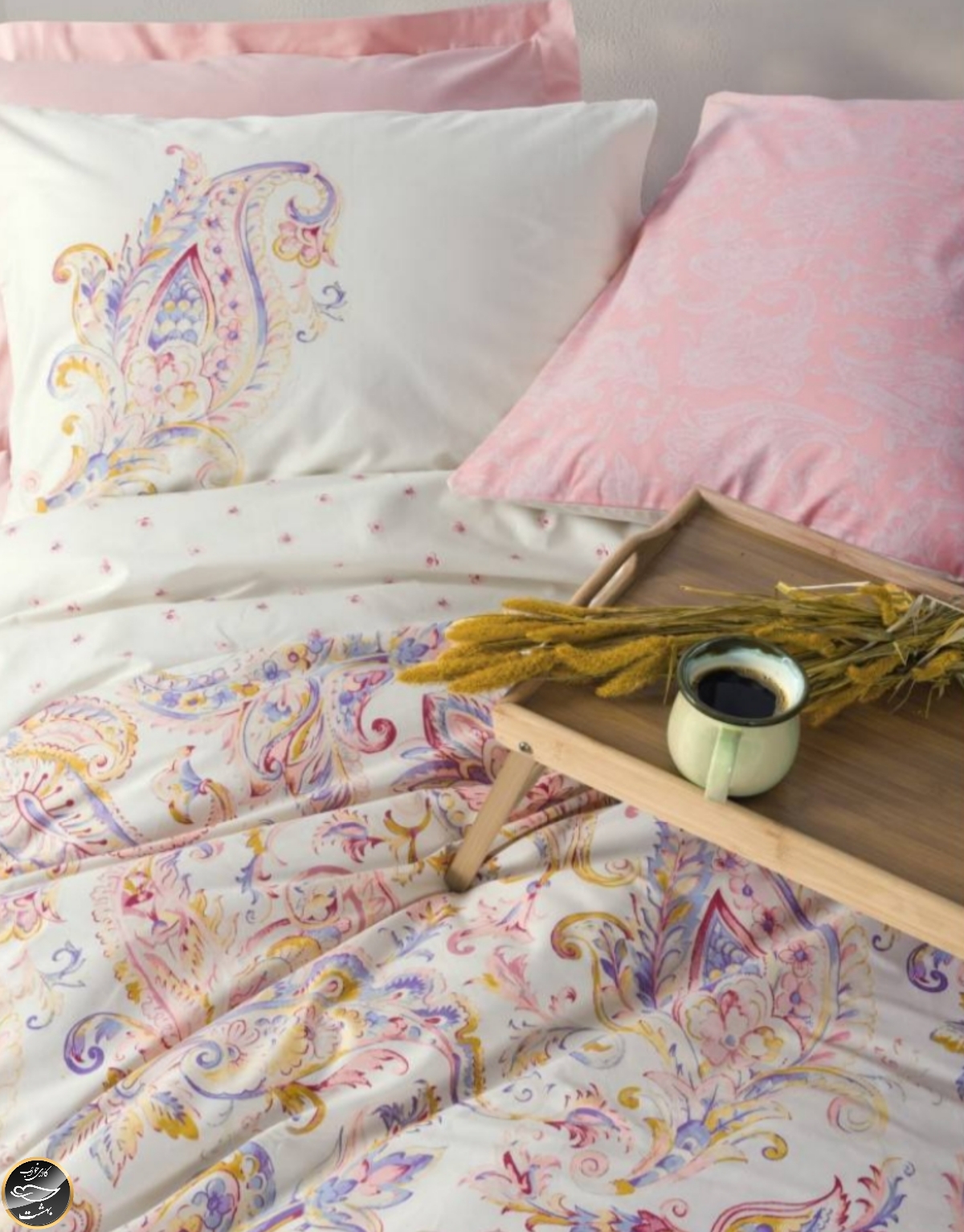 ست کاور لحاف دونفره Bohem - Muna Pembe (چهار تکه)