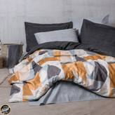 ست کاور لحاف دونفره Modern - Giorno Gri (چهار تکه)