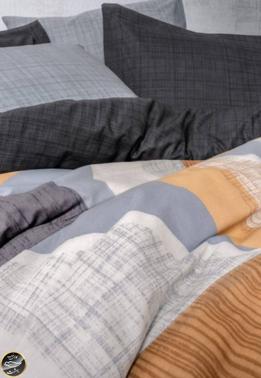 ست کاور لحاف دونفره Modern - Giorno Gri (چهار تکه)