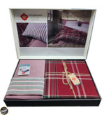 ست کاور لحاف دونفره Natureforce مدل Pledd Bordo (چهار تکه)